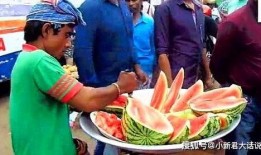 印度人吃红瓜视频,红瓜的独特风味体验