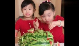 吃瓜 双胞胎 姐妹视频,趣味互动，姐妹情深